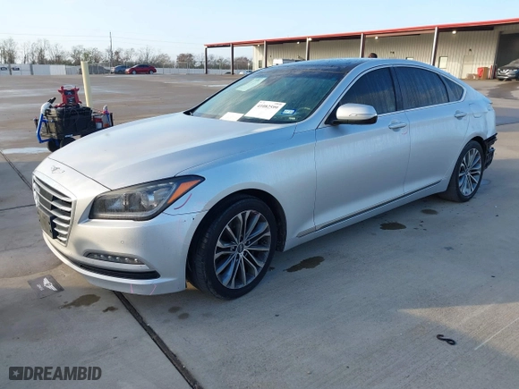 2017 Genesis G80 3.8L with VIN KMHGN4JE5HU169173, listed as a IAAI auction lot 41082599 with 115,604 mi miles. Bid and sale history available at carsss.com. Image 17.