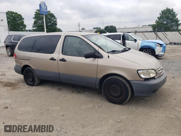 2001 Toyota Sienna CE with VIN 4T3ZF19C21U337517, listed as a Copart auction lot 57107654 with 199,496 mi miles and Salvage Title. Bid and sale history available at carsss.com. Image 4.