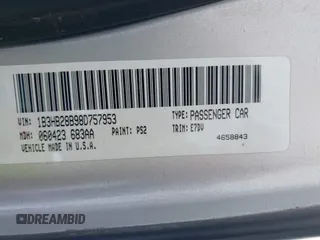 2008 Dodge Caliber SE with VIN 1B3HB28B98D757953, listed as a IAAI auction lot 42111663 with 115,977 mi miles. Bid and sale history available at carsss.com. Image 9.
