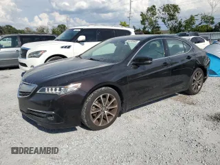 2015 Acura TLX Advance with VIN 19UUB2F70FA014660, listed as a Copart auction lot 64206985 with 109,344 mi miles and Salvage title. Bid and sale history available at DreamBid. Image 1.