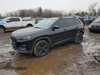 2019 Jeep Cherokee Altitude with VIN 1C4PJMLN0KD320750, listed as a Copart auction lot 43864495 with 97,274 mi miles and Salvage Title. Bid and sale history available at carsss.com. Image 1.