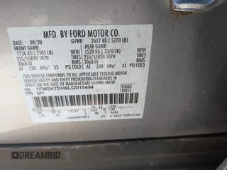 2020 Ford Explorer XLT with VIN 1FMSK7DH9LGD15494, listed as a IAAI auction lot 41619753 with 50,816 mi miles. Bid and sale history available at carsss.com. Image 9.