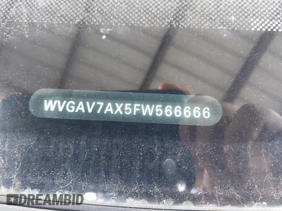 2015 Volkswagen Tiguan S z VIN WVGAV7AX5FW566666, wystawiony jako IAAI lot #40416569 z przebiegiem 76 846 mil mil oraz . Historia ofert i sprzedaży dostępna na DreamBid. Obrazek 9.