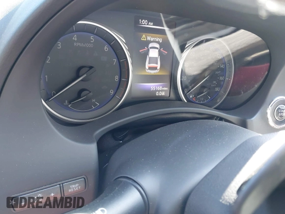 2018 Infiniti Q60 Red Sport 400 with VIN JN1FV7EL5JM630195, listed as a IAAI auction lot 41687628 with 55,168 mi miles and . Bid and sale history available at DreamBid. Image 14.