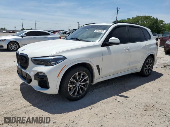 2021 BMW X5 xDrive40i with VIN 5UXCR6C00M9E61512, listed as a Copart auction lot 56456745 with Not provided miles and Salvage title. Bid and sale history available at DreamBid. Image 1.
