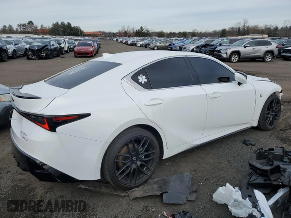 2023 Lexus IS with VIN JTHGZ1E22P5029015, listed as a Copart auction lot 81356804 with 22,434 mi miles and Salvage Title. Bid and sale history available at carsss.com. Image 3.