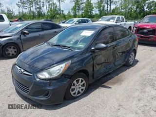 2013 Hyundai Accent GLS with VIN KMHCT4AE3DU459670, listed as a IAAI auction lot 39664548 with 155,591 mi miles. Bid and sale history available at carsss.com. Image 2.