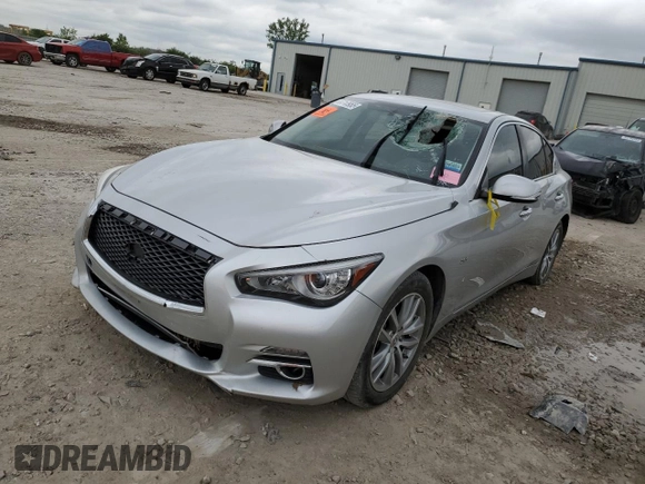 2016 Infiniti Q50 Premium with VIN JN1CV7AP9GM201646, listed as a Copart auction lot 55310955 with 126,180 mi miles and Clean Title. Bid and sale history available at DreamBid. Image 1.