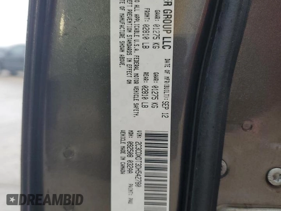 2013 Dodge Charger RT Plus with VIN 2C3CDXDT3DH542780, listed as a Copart auction lot 43349285 with 120,058 mi miles and Salvage Title. Bid and sale history available at carsss.com. Image 12.