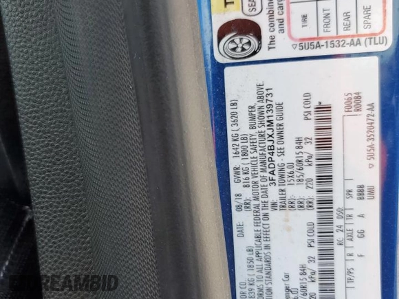 2018 Ford Fiesta SE with VIN 3FADP4BJXJM139731, listed as a Copart auction lot 52879905 with 74,684 mi miles and Salvage Title. Bid and sale history available at carsss.com. Image 14.