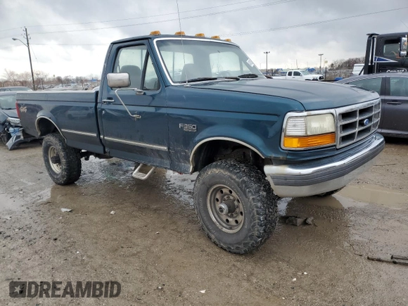 1997 Ford F-350 with VIN 1FTHF36G8VEB56577, listed as a Copart auction lot 84106284 with 126,868 mi miles and Salvage title. Bid and sale history available at DreamBid. Image 4.