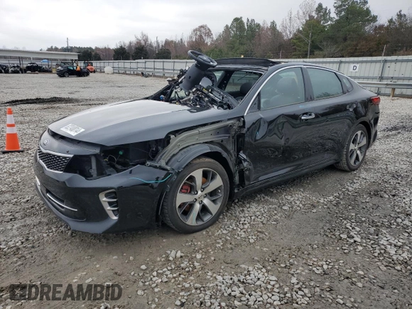 2017 Kia Optima SX with VIN 5XXGW4L24HG137812, listed as a Copart auction lot 82240014 with Not provided miles and Salvage title. Bid and sale history available at DreamBid. Image 1.