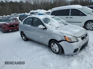 2010 Kia Rio with VIN KNADH4B38A6595734, listed as a Copart auction lot 46349825 with Not Provided miles and Salvage Title. Bid and sale history available at DreamBid. Image 4.
