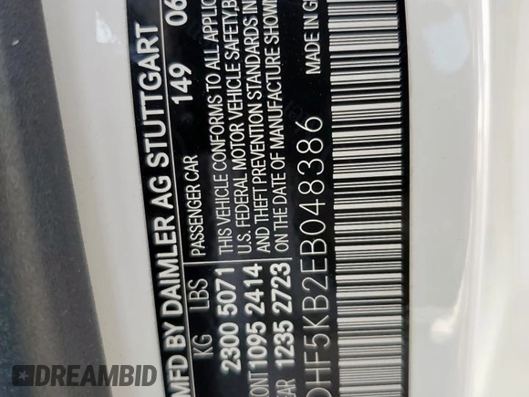 2014 Mercedes-Benz E 350 Sport z VIN WDDHF5KB2EB048386, wystawiony jako Copart lot #59929265 z przebiegiem 116 801 mil mil oraz Szkoda całkowita • Salvage title. Historia ofert i sprzedaży dostępna na DreamBid. Obrazek 13.