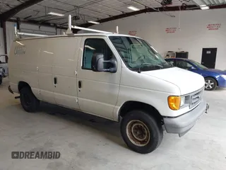 2007 Ford Econoline Cargo Commercial with VIN 1FTNE14W97DB44158, listed as a IAAI auction lot 41402131 with 335,266 mi miles and . Bid and sale history available at DreamBid. Image 1.