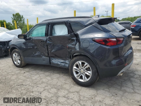 2022 Chevrolet Blazer LT z VIN 3GNKBHR47NS164795, wystawiony jako Copart lot #58703495 z przebiegiem Nie podano mil oraz Szkoda całkowita • Salvage title. Historia ofert i sprzedaży dostępna na DreamBid. Obrazek 2.