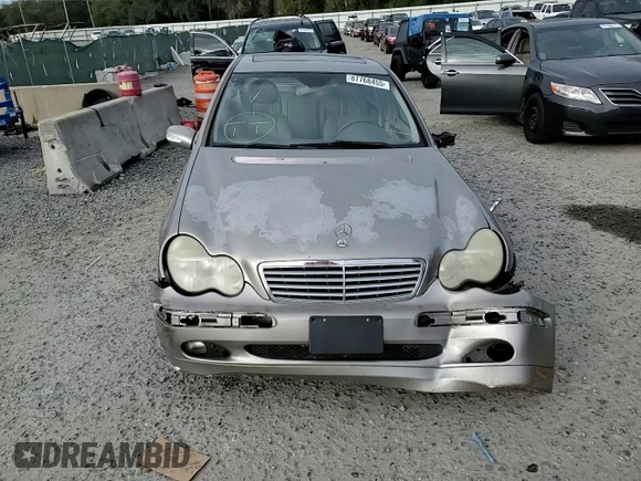 2004 Mercedes-Benz C 320 with VIN WDBRF64J24F545033, listed as a Copart auction lot 87768455 with 217,094 mi miles and Salvage Title. Bid and sale history available at DreamBid. Image 11.