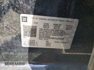 2019 Chevrolet Silverado 1500 LT with VIN 2GCVKPEC8K1120552, listed as a Copart auction lot 52962455 with Not Provided miles and Salvage Title. Bid and sale history available at DreamBid. Image 13.