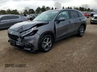 2025 Honda HR-V EX-L z VIN 3CZRZ2H78SM702488, wystawiony jako Copart lot #53818725 z przebiegiem 12 106 mil mil oraz Szkoda całkowita • Salvage title. Historia ofert i sprzedaży dostępna na DreamBid. Obrazek 1.