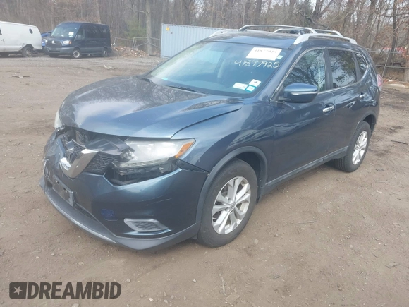 2014 Nissan Rogue S with VIN 5N1AT2MV0EC847549, listed as a IAAI auction lot 41877925 with 172,750 mi miles. Bid and sale history available at carsss.com. Image 2.