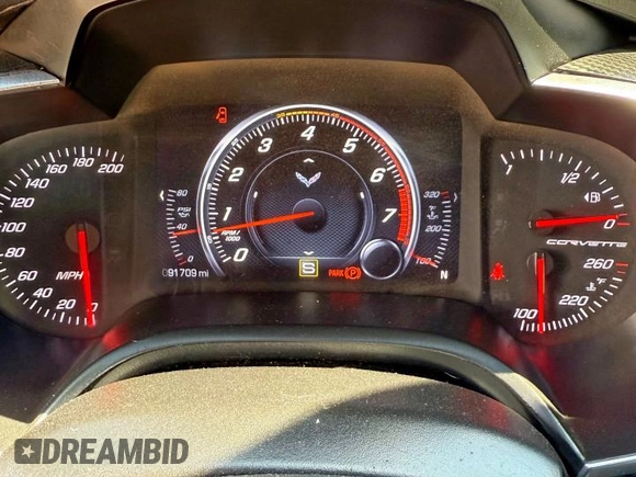 2014 Chevrolet Corvette Z51 2LT with VIN 1G1YJ2D74E5102617, listed as a Copart auction lot 64455705 with 91,709 mi miles and Salvage title. Bid and sale history available at DreamBid. Image 8.