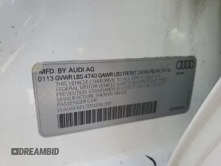 2013 Audi A4 Premium with VIN WAUAFAFL2DN036269, listed as a Copart auction lot 49081615 with 102,822 mi miles and Salvage Title. Bid and sale history available at carsss.com. Image 13.