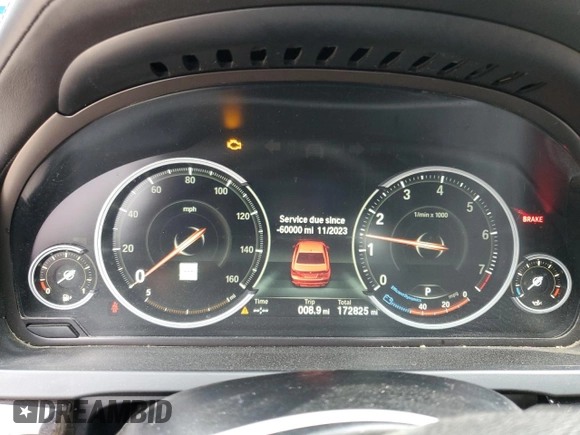 2015 BMW 7 Series 750i xDrive with VIN WBAYB6C54FD225320, listed as a Copart auction lot 44648795 with 172,825 mi miles and Clean Title. Bid and sale history available at carsss.com. Image 9.