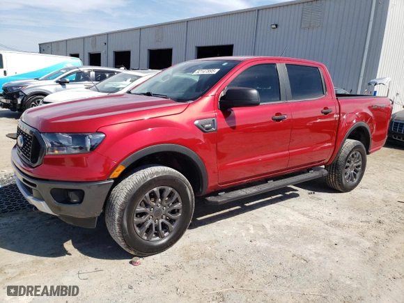 2021 Ford Ranger XL with VIN 1FTER4FH7MLD15155, listed as a Copart auction lot 52147895 with 66,526 mi miles and Salvage Title. Bid and sale history available at carsss.com. Image 1.