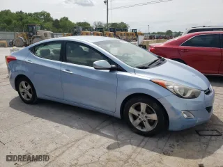 2013 Hyundai Elantra GLS PZEV with VIN KMHDH4AEXDU522642, listed as a Copart auction lot 52808254 with 87,952 mi miles and Salvage Title. Bid and sale history available at carsss.com. Image 4.