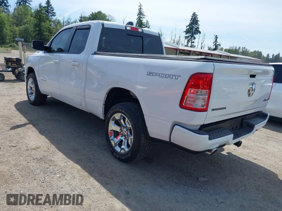 2022 Ram 1500 Big Horn with VIN 1C6SRFBT6NN164539, listed as a IAAI auction lot 42444414 with 54,343 mi miles and . Bid and sale history available at DreamBid. Image 3.