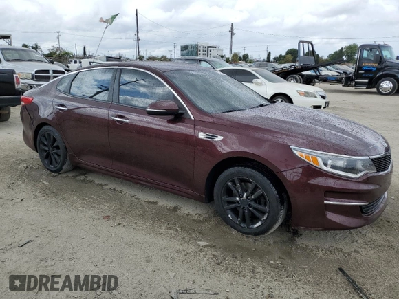 2016 Kia Optima LX with VIN 5XXGT4L3XGG104961, listed as a Copart auction lot 54700085 with 89,775 mi miles and Salvage Title. Bid and sale history available at DreamBid. Image 4.
