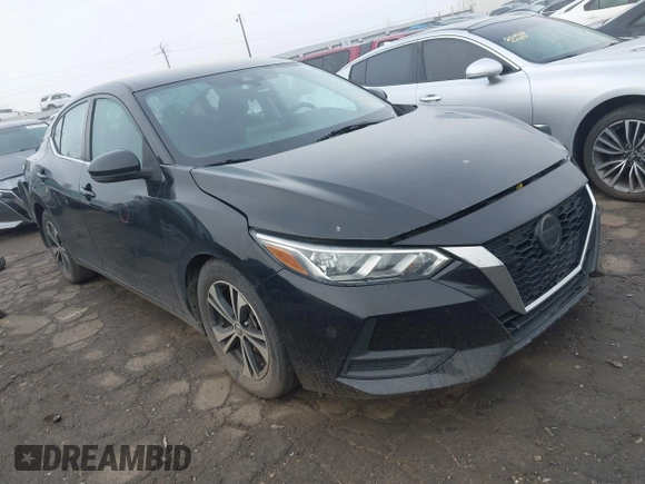 2020 Nissan Sentra SV with VIN 3N1AB8CV0LY216187, listed as a IAAI auction lot 41790924 with 103,794 mi miles. Bid and sale history available at carsss.com. Image 1.
