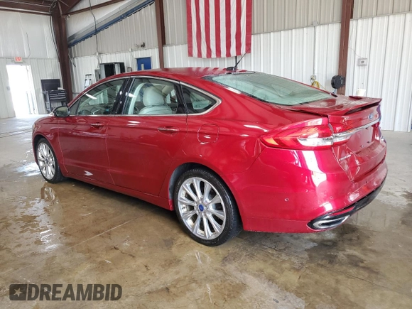 2017 Ford Fusion Titanium with VIN 3FA6P0D97HR186314, listed as a Copart auction lot 65326075 with 49,681 mi miles and Salvage title. Bid and sale history available at DreamBid. Image 2.