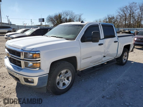 2014 Chevrolet Silverado 1500 LT with VIN 3GCUKRECXEG153796, listed as a Copart auction lot 84307484 with 157,245 mi miles and Salvage Title. Bid and sale history available at DreamBid. Image 1.