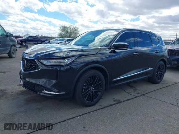 2023 Acura MDX w/Technology Package with VIN 5J8YD9H4XPL002240, listed as a IAAI auction lot 41754411 with 58,721 mi miles. Bid and sale history available at carsss.com. Image 2.