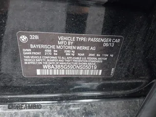 2013 BMW 3 Series 328i xDrive с VIN WBA3B5G59DNS05019, выставлен на аукционе IAAI как лот 42374671 с пробегом 144 097 миль миль и . История ставок и продаж доступна на DreamBid. Изображение 9.
