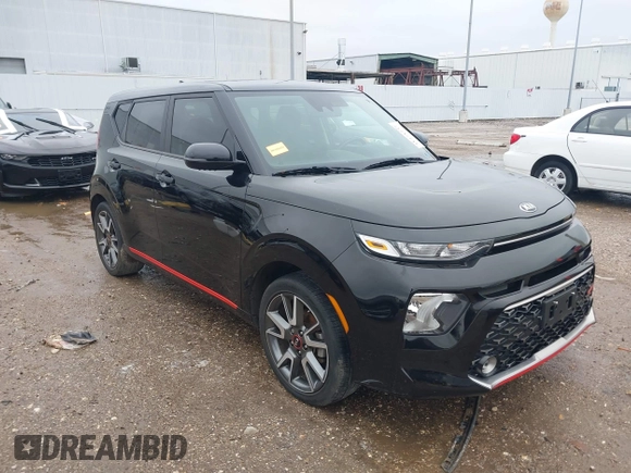 2021 Kia Soul GT-Line with VIN KNDJ63AU4M7138014, listed as a IAAI auction lot 41271237 with 43,124 mi miles and . Bid and sale history available at DreamBid. Image 1.