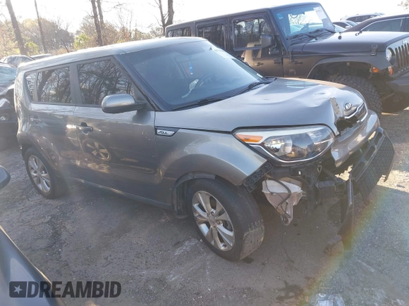 2016 Kia Soul + with VIN KNDJP3A51G7302491, listed as a IAAI auction lot 41794567 with 123,425 mi miles. Bid and sale history available at carsss.com. Image 1.