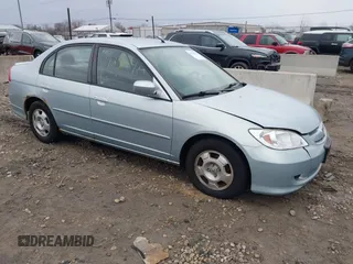 2005 Honda Civic with VIN JHMES96605S020601, listed as a IAAI auction lot 41792929 with 151,178 mi miles and . Bid and sale history available at DreamBid. Image 1.