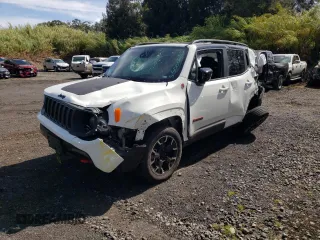 2023 Jeep Renegade Trailhawk z VIN ZACNJDC11PPP71146, wystawiony jako Copart lot #53000655 z przebiegiem Nie podano mil oraz Szkoda całkowita • Salvage title. Historia ofert i sprzedaży dostępna na DreamBid. Obrazek 1.