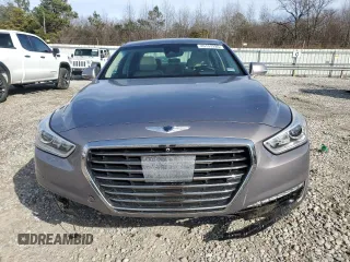2018 Genesis G90 5.0L Ultimate with VIN KMHG54JH9JU037162, listed as a Copart auction lot 46157295 with 81,409 mi miles and Salvage Title. Bid and sale history available at carsss.com. Image 5.