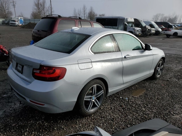 2017 BMW 2 Series 230i with VIN WBA2F9C34HV664704, listed as a Copart auction lot 45347985 with 46,097 mi miles and Salvage title. Bid and sale history available at DreamBid. Image 3.