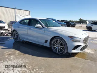 2022 Genesis G70 3.3T with VIN KMTG54TE8NU100556, listed as a Copart auction lot 82680694 with 42,679 mi miles and Salvage Title. Bid and sale history available at carsss.com. Image 4.
