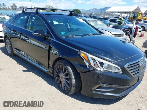 2015 Hyundai Sonata 2.4L Sport with VIN 5NPE34AFXFH163452, listed as a IAAI auction lot 41946262 with 47,730 mi miles. Bid and sale history available at carsss.com. Image 1.