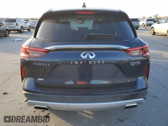 2019 Infiniti QX50 Pure with VIN 3PCAJ5M30KF111736, listed as a Copart auction lot 42020125 with 34,320 mi miles and Clean title. Bid and sale history available at DreamBid. Image 6.