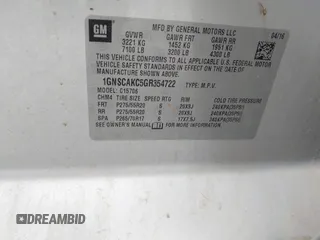 2016 Chevrolet Tahoe LS with VIN 1GNSCAKC5GR354722, listed as a IAAI auction lot 41812839 with 146,533 mi miles and . Bid and sale history available at DreamBid. Image 9.