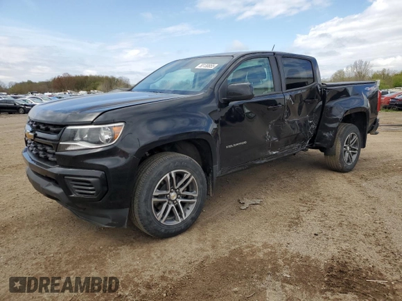 2021 Chevrolet Colorado 4WD Work Truck with VIN 1GCGTBEN4M1107560, listed as a Copart auction lot 55130855 with 65,567 mi miles and Non repairable. Bid and sale history available at DreamBid. Image 1.
