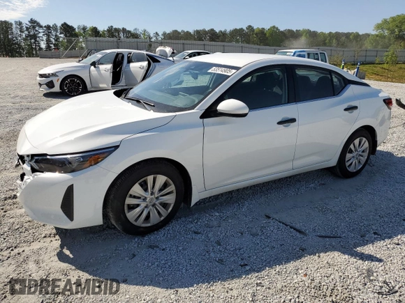 2025 Nissan Sentra S z VIN 3N1AB8BV2SY264239, wystawiony jako Copart lot #53514905 z przebiegiem 2431 mil mil oraz Szkoda całkowita • Salvage title. Historia ofert i sprzedaży dostępna na DreamBid. Obrazek 1.