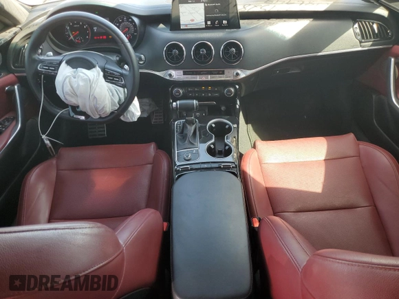 2020 Kia Stinger GT-Line with VIN KNAE15LA6L6086949, listed as a Copart auction lot 47809245 with 69,586 mi miles and Salvage Title. Bid and sale history available at DreamBid. Image 8.