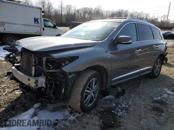 2020 Infiniti QX60 Pure with VIN 5N1DL0MM3LC517118, listed as a Copart auction lot 84210024 with 44,971 mi miles and Salvage title. Bid and sale history available at DreamBid. Image 1.